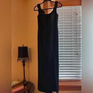 Azazie Bridesmaid dress, black, sized for a petite (bottom trimmed off)
